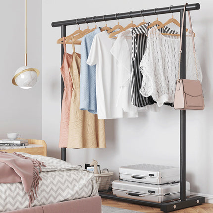 Portable Clothes Rack with Wheels Durable Iron Material for Enterway Bedroom Use