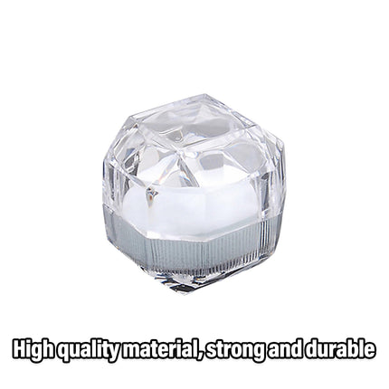 20pcs Acrylic Octagonal Jewelry Ring Earrings Box Transparent Display Cases