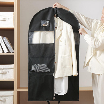 2pcs Hanging Closet Garment Dust Cover Storage Bag Clothes Protector Organizer