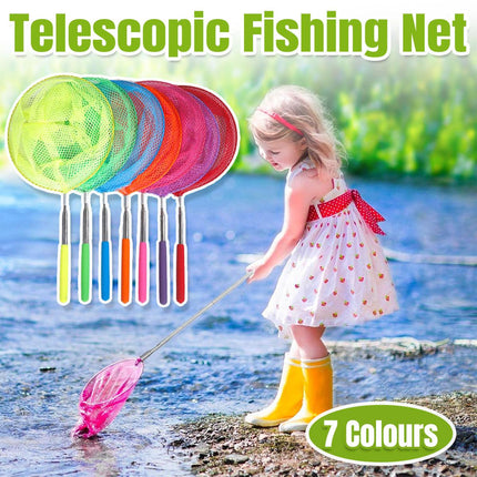 7pcs Telescopic Fishing Net Small Insect Catching Net Outdoor Fun Toy Set