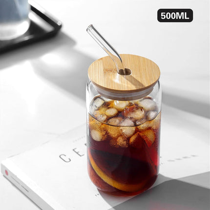 500ml Water Bottle With Lid And Straw Reusable Drinkware Leakproof HeatResistant