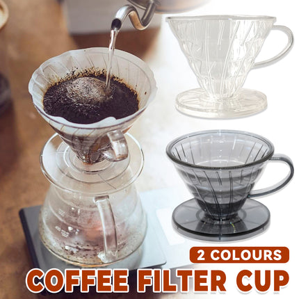 Household Hand Drip Coffee Filter Cup Reusable Plastic Cone Shaped HeatResistant