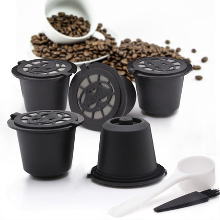6PCS Reusable Coffee Capsule Coffee Filter Food Grade Fit Most Coffee Machines