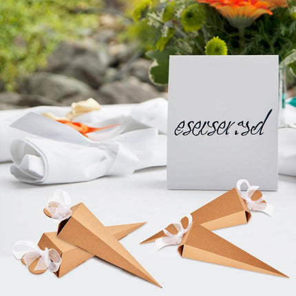 Cone Candy Boxes 50pcs Ice Cream Shape Gift Boxes Party Favour Treat Packaging