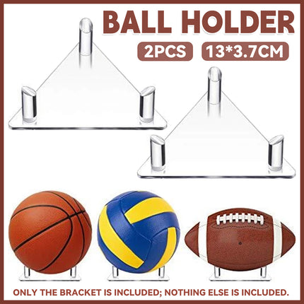 2PCS Ball Holder Organizer Storage Rack Acrylic for Basketball Soccer Volleyball