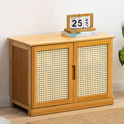 Shoe Changing Cabinet Bamboo Material Space Saving for Entryway Hallway Home Use