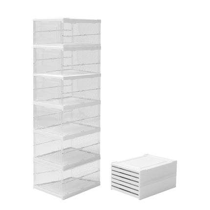 Home Foldable Shoe Box Dustproof Storage Thickened Movable Transparent Cabinet