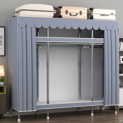 Simple Wardrobe Closet Storage Organizer Durable Steel Dust-Proof Easy to Use