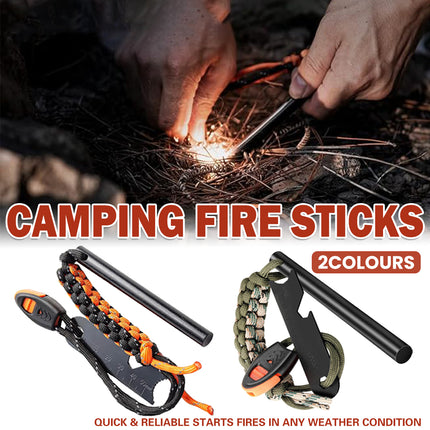 Camping Flint Fire Sticks Premium Quality Outdoor Emergency Picnic Campfire Tool