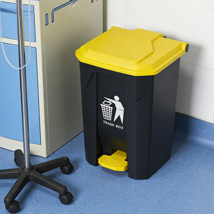 Pedal Trash Can with Lid 100L Large Capacity Durable for Kitchen Office Bathroom