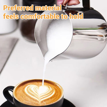 Stainless Steel Latte Art Cup 350ml 600ml Milk Frothing Pitcher Coffee Barista