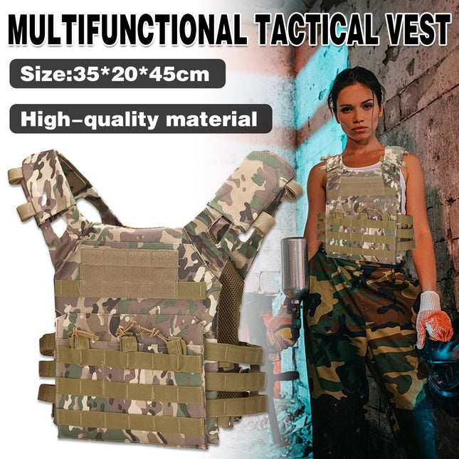 Outdoor Tactical Vest Adjustable Utility Vest Airsoft Paintball Gear