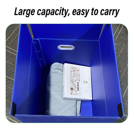 Large Capacity Waterproof Plastic Storage Box Foldable Moving Organizer Durable