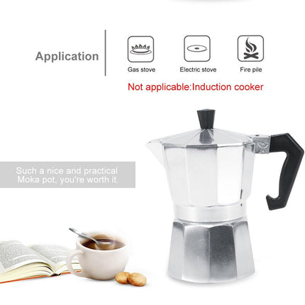 Aluminum Octagonal Mocha Pot European Coffee Utensil Kitchen Coffee Brewing Pot