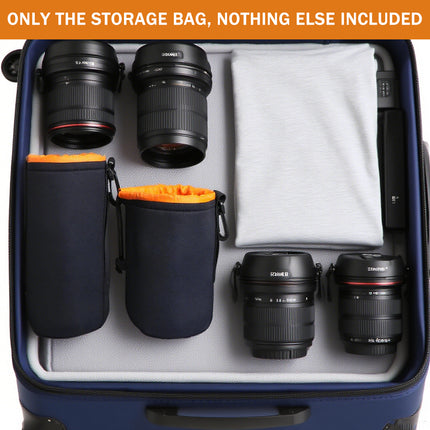 4PCS Waterproof Camera Lens Bag Durable for DSLR Mirrorless Camera Lens Storage