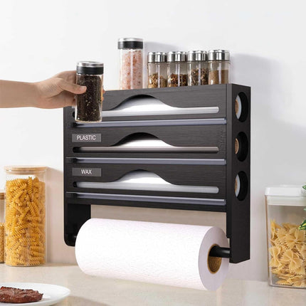 Multi-Function Cling Film Cutter Dispenser Box for Cling Film Kitchen Paper Use