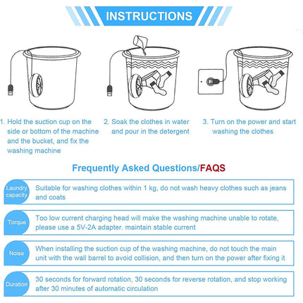 Travel Mini Portable Washing Machine Ultrasonic Turbine USB Laundry Washer