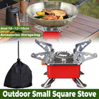 Portable Outdoor Small Square Stove for Camping Hiking Backpacking Travel Use