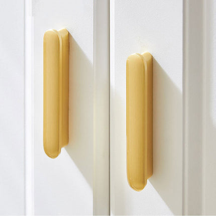 Gold Cabinet Handles 2 Sizes Modern Simple Pulls for Wardrobe Drawer Door Use