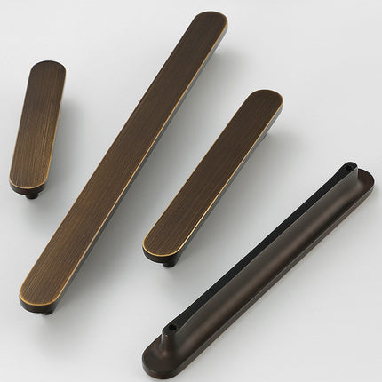Simple Door Handle Cabinet Pull Knob Wardrobe Handle 4 Size Brass Kitchen