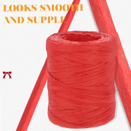 3 Rolls Raffia Paper Rope Gift Wrapping String Decorative Tie for Crafts Packing
