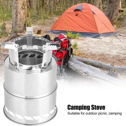 Outdoor Portable Windproof Wood Stove High Heat For Camping Hiking Travel