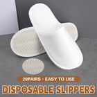 20 Pairs Disposable Non Slip Slippers Brushed Plush Bottom Soft Sole Comfort