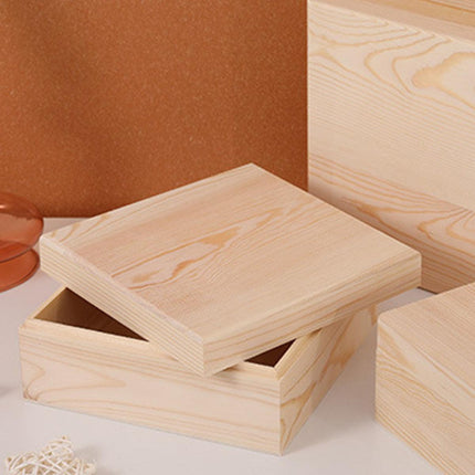 10pcs Wooden Gift Box for Jewelry Packaging Crafts Wedding Birthday Gift Storage