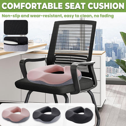 Memory Foam Ergonomic Seat Cushion for Long Sitting Office Home Car Chair