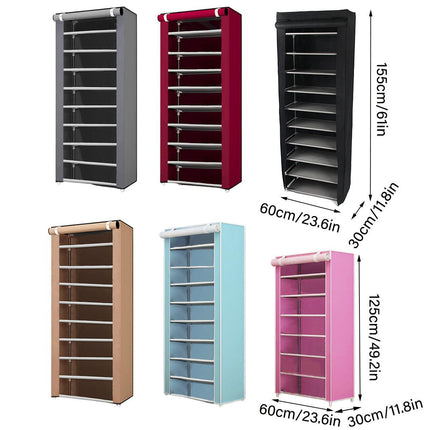 Stackable Shoe Rack Storage Cabinet Organizer Portable Wardrobe for Home Use
