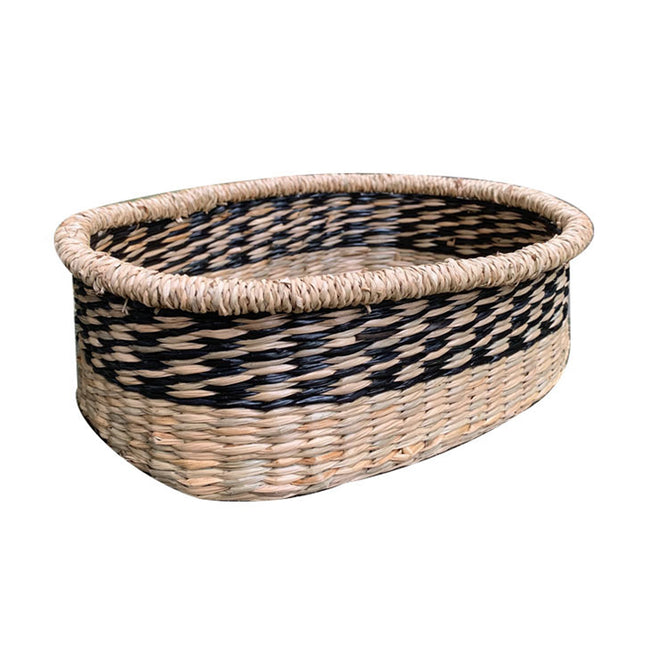 Straw Woven Storage Basket Storage Box For Home Bedroom Living Room Decorative