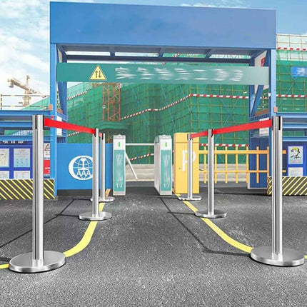 2M Retractable Isolation Barrier Belt 1 Post Anti-Slip Base Waterproof Durable