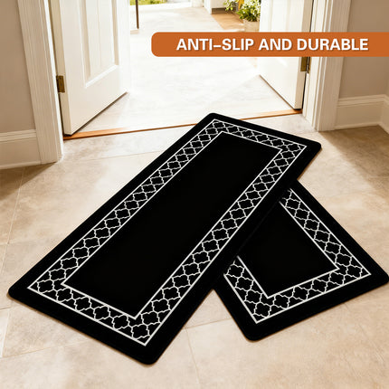Household Floor Mats 2 Piece Set Non Slip Water Absorbent Dust-Proof Floor Mat