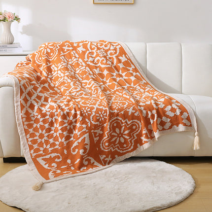 Bohemian Style Sofa Blanket Soft Washable Decorative for Couch Bed Living Room