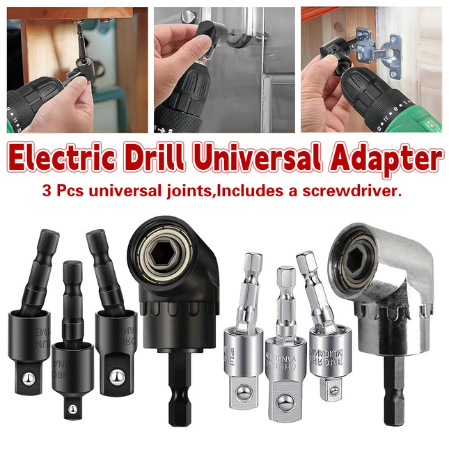 3PCS Universal Adapter Hexagon Shank to Square Head Connecting Rod for Tools