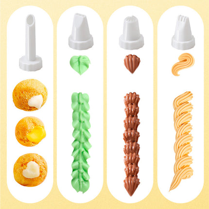 Household Cookie Press Gun Multi Purpose Flower Applicator Baking Cream Tool Set