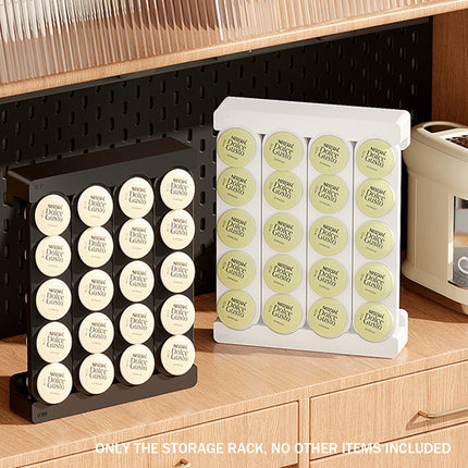 Wall Mounted Coffee Capsule Storage Rack SpaceSaving for Kitchen Cafe Countertop