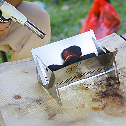 Camping Mini BBQ Grill Portable Charcoal Barbecue Grill Stainless Steel Camping
