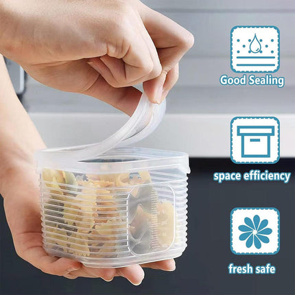 Crisper Refrigerator Storage Box Plastic Sealed Food Compartment Organizer Set