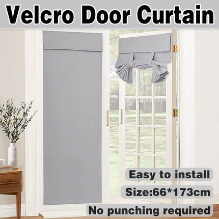 Self Adhesive Door Curtain with Velcro Blackout Thermal Privacy Shade