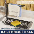Adjustable Stainless Sink Rack Sponge Holder Dish Cloth Storage Organizer Use