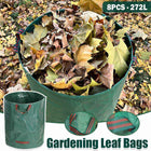 Garden Waste Bags 8 Pack 272L Reusable Heavy Duty Leaf Lawn Collection Sacks