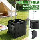 Foldable Portable Shopping Cart Outdoor Collapsible Trolley Convenient Easy Use