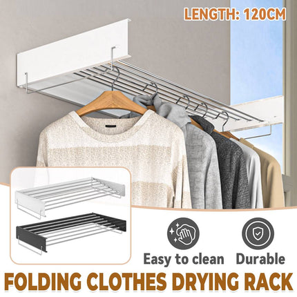 Invisible Wall Mounted Indoor Foldable Clothes Drying Rack Space Saving Home