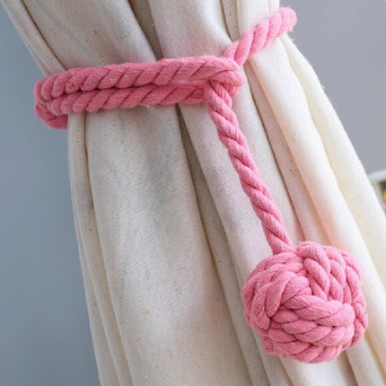 1pair Braided Cotton Curtain Tiebacks No Hole Curtain Holdbacks Hanging Balls