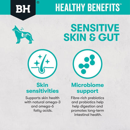 Black Hawk Sensitive Skin and Gut formula Healthy Benefits Adult Dog Food 2kg or 12kg