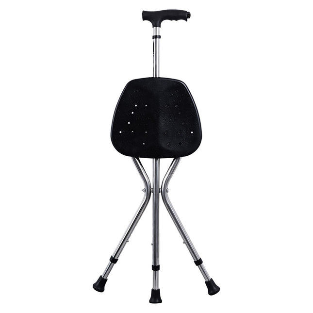 Foldable Seat Cane with Tripod Chair Portable Walking Stick Seat Outdoor Travel