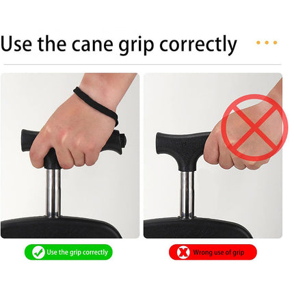 Foldable Seat Cane with Tripod Chair Portable Walking Stick Seat Outdoor Travel