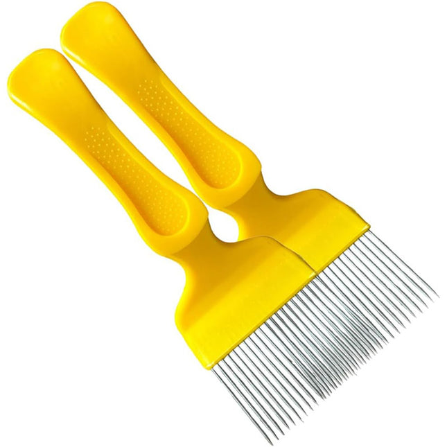 Beekeeping Honey Scraper Fork 2pcs Manual Comb Cutter Stainless Steel Handle