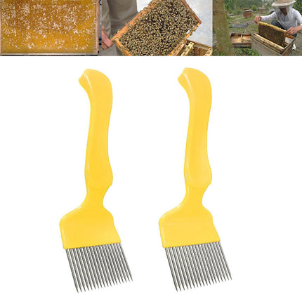 Beekeeping Honey Scraper Fork 2pcs Manual Comb Cutter Stainless Steel Handle